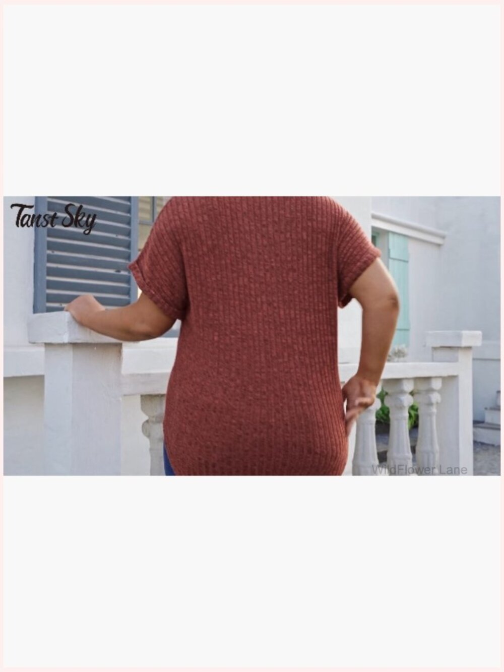 Plus Size V Neck Short Sleeve Tunic Blouse Flowy Soft Top - Picture 7 of 7